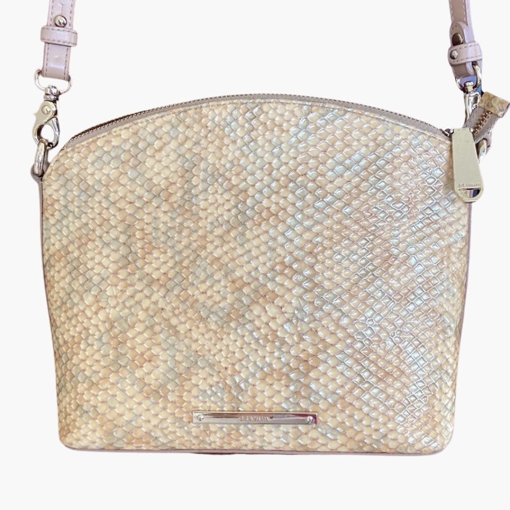 Brahmin Mini Duxbury Beige Parker Crossbody